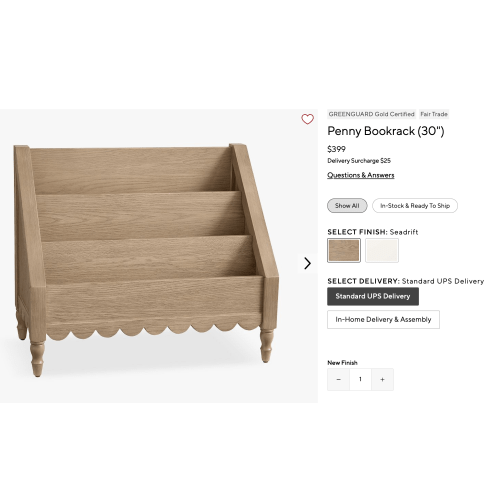 Penny Bookrack (30")