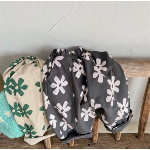 Baby Toddler Floral Casual Harlequin Pants