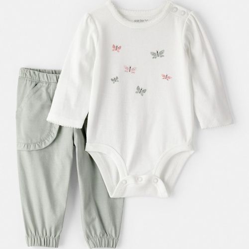 Baby Girl Carter's 2-pc. Butterfly Bodysuit & Pant Set