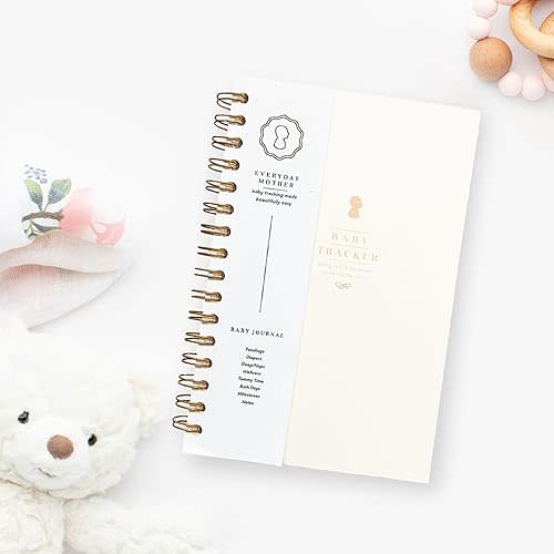 Everyday Mother 3 Month Daily Baby Tracking Journal Book, 90 Pages to track nursing, pumping, feeding, diapers, sleep, notes, and more