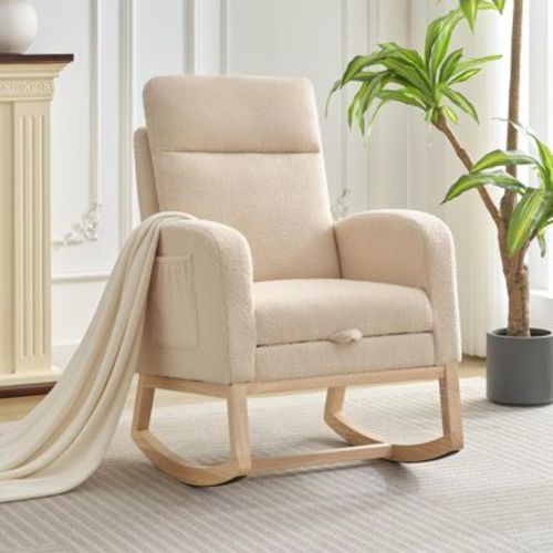 Modern Baby Chairs, Set Up Chair Built-in with Footrest, Rocking Glider Chair, Suitable for Bedroom, Living Room, Nursery Room