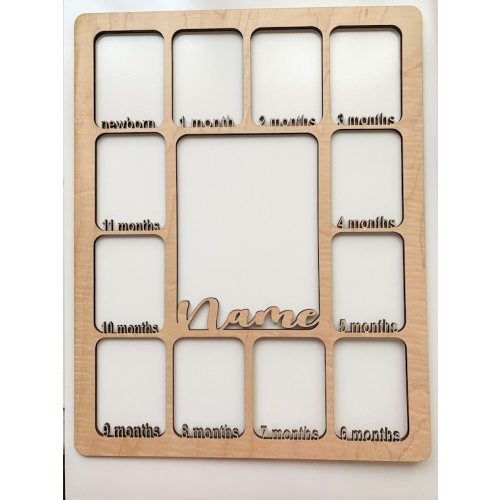 Personalized Baby Milestone Photo Frame Insert: Newborn to One Year - Etsy