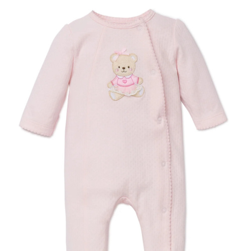 Pink Bear Footed One-Piece
