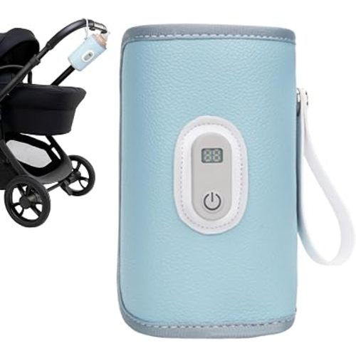 Rechargeable Bottle Warmer - Portable Milk Warmer, Fast Heating Bottle Warming for Breastmilk & Water | Precise Temperature Control, Digital Display for Travel, Mom & Dad, Home