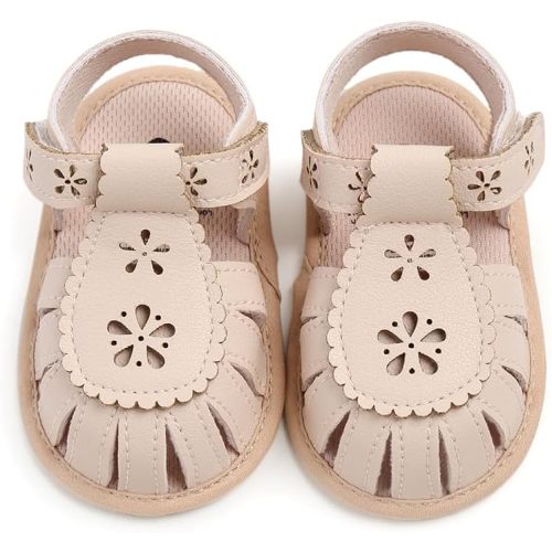Ohwawadi Baby Boys Girls Sandals Soft Sole Summer Infant Wedding Dress Flat Shoes Beach Sandal Newborn Crib Shoes First Walkers