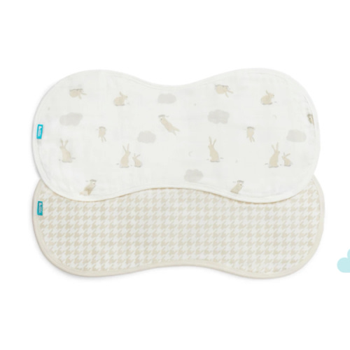 Burp Cloth 2 Pack Cotton White Cloud Bunnies – Love to Dream AU