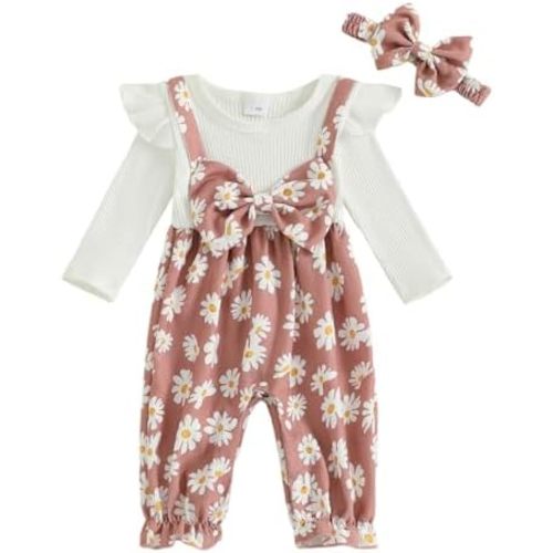 Newborn Baby Girl Clothes Fall Winter Ruffle Long Sleeve Romper Corduroy Jumpsuit Cute One Piece Outfit