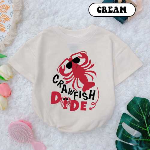 Crawfish Dude Baby Bubble Romper, Crawfish Season baby Clothes, Crawfish Boil, Boy Crawfish, Baby shower Gift, baby boy Clothes