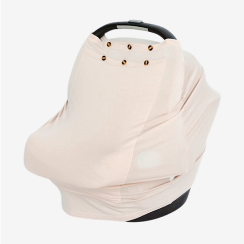 Snuggle Shield LUXE Protection Bamboo Rayon Multi-Use Antimicrobial Air Filtering Infant Cover - Tan Sand, Os