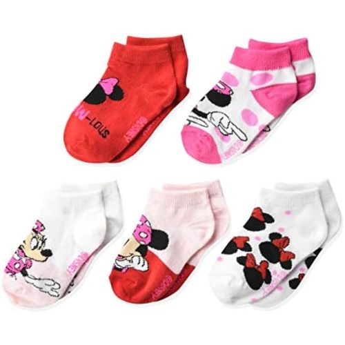 Disney Girls' Minnie Mouse 5 Pack Shorty Socks