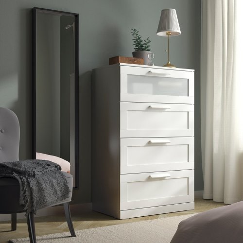 BRIMNES 4-drawer dresser - white 30 3/4x18 1/8x48 7/8 "