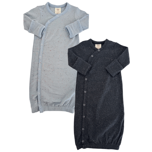 Glacier & Charcoal Speckle / Gown 2-Pack