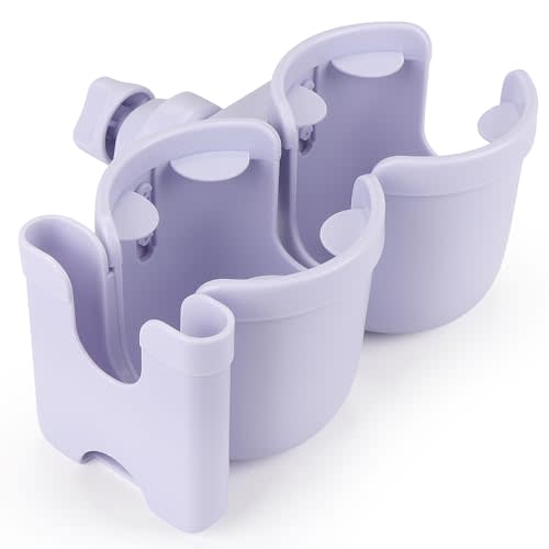 Accmor Stroller Cup Holder with Phone Holder, Bike Cup Holder, Universal Cup Holder for Uppababy Nuna Doona Strollers, 2-in-1 Cup Holder for Walker, Wheelchair, Scooter