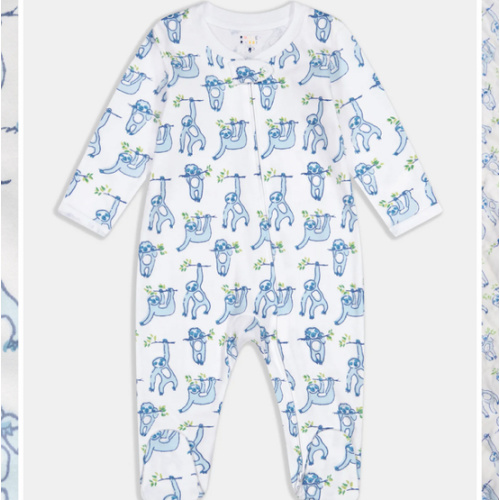 Infant Sleepy Sloth Zipper Footie