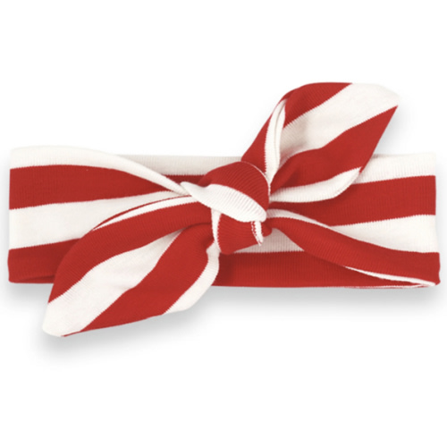 Baby Girl's Red Striped Cotton Headband