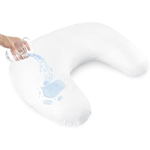 Hooyax Waterproof Nursing Pillow Cover, Stretchy Nursing Covers for New-Designed Breastfeeding Pillows, Adorable Infant Feeding Pillow Slipcover for Baby Boy and Girls (White)