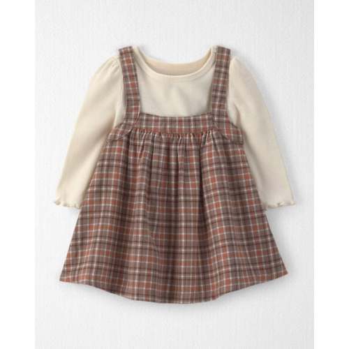 Baby Girl 2-Piece Organic Cotton Plaid Jumper Set - Little Planet | Carter's 
(0-3 Month)