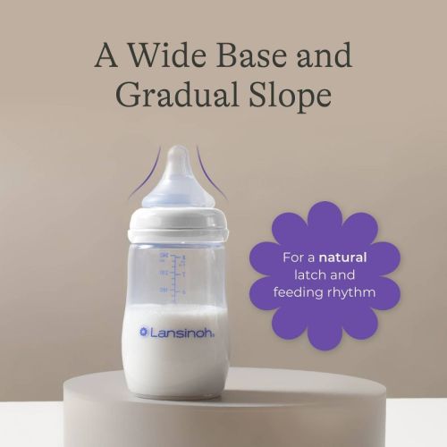 Lansinoh Anti-Colic Baby Bottles with Slow Flow Nipples (Size S) - 5oz/3pk