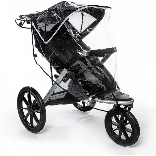 Graco Baby Jogging Stroller Universal Rain Cover, Ventilated Weather Shield, Waterproof, Windproof, Versatile Size to Fit Most Jogging Strollers, Vinyl, Clear, Plastic