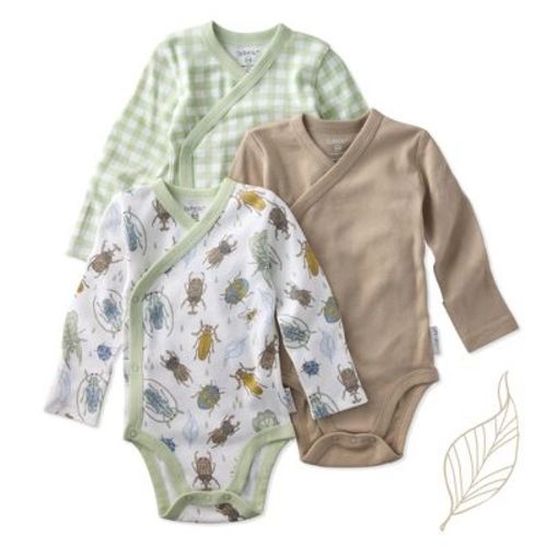 Butterblu STERLING 3-Pack Side Snap Bodysuit Little Bugger Check Newborn