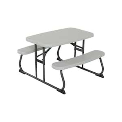 35-1/2 in. x 32-1/2 in. Kids Picnic Table with Benches
