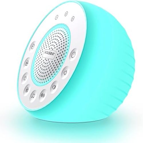 HOUSBAY Glows Sound Machine White Noise for Sleep, Colored Night Light