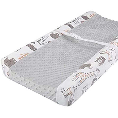 BORITAR Unisex Dot Changing Pad Covers, Ultra Soft Minky Fabric Changing Table Sheets with Stretchy, Brown Animal Design - Brown animal