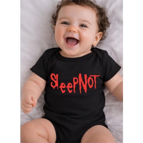 Metal Fan Baby Bodysuit: Goth Rock New Parent Gift, SleepNot
