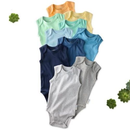 Butterblu SAM 10-Pack Sleeveless Bodysuits Sunny Blue Rainbow Newborn