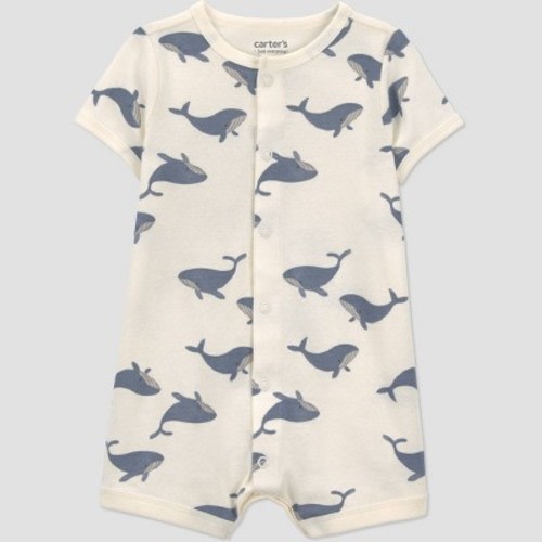 Carter's Just One You® Baby Boys' Whale Romper - Blue/Ivory Newborn