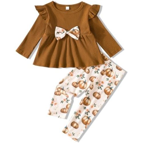 Jecson Baby Girl Clothes Toddler Girl Clothes Butterfly Top and Pants Set