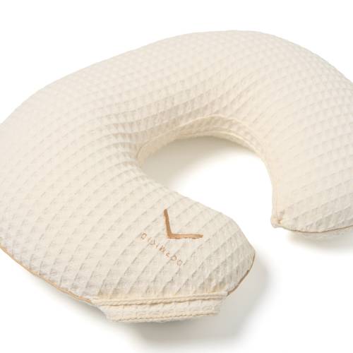 Waffle Nursing Pillow Cover • Premium Quality 100% Cotton Oeko-Tex Standard • Baby Moon Pillow Breast Bottle Feeding • Soft and Breathable