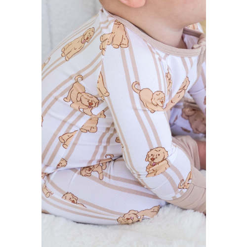 Convertible Zip Romper in Ruff Life | Caden Lane