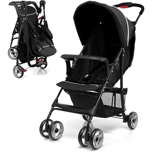 HONEY JOY Travel Stroller, Quick Fold