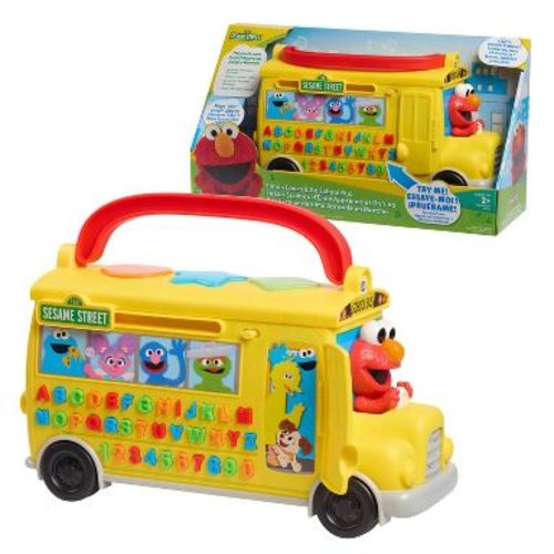 Sesame Street Elmo's Learn & Go School Bus Toy: Baby and Toddler Learning Plastic Toy for Creative Thinking