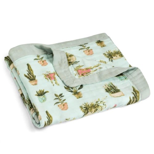 Potted Plants Big Lovey Three-Layer Muslin Blanket