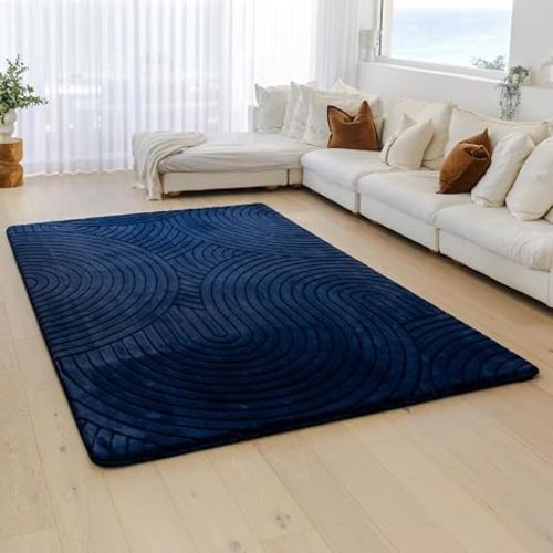 Muscle Mat Designer Relax Mat - 1.4" Thick Foam Base (Navy Textured, 6.6 ft x 13.1 ft)