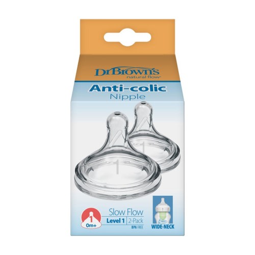 Dr. Brown’s Natural Flow® Wide-Neck Baby Bottle Silicone Nipple