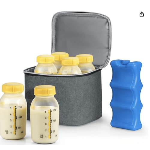 Navaris Insulated Bag for Breast Milk Bottle - Mini Insulated Bag for Breast Milk Bottle Storage with Handle and Ice Bread, Baby Insulated Bag for 6 Bottles, grey : Amazon.com.be: Baby Products