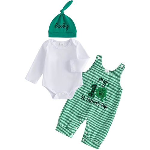 Newborn Easter Outfit Boy Long Sleeve Rompers Bunny Overalls Hat Baby Boy Summer Clothes 0 3 6 12 18 Months