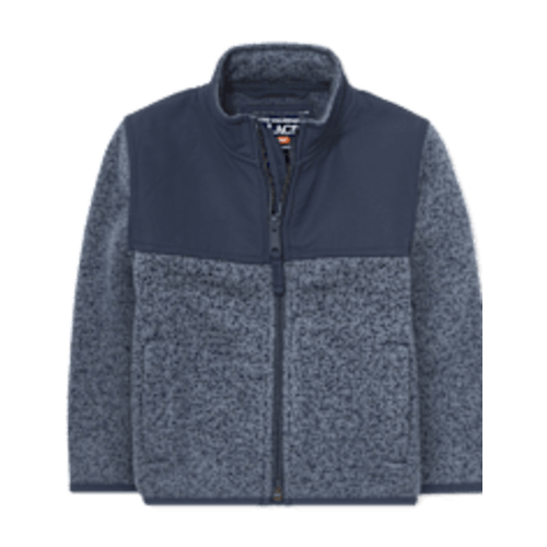 Baby And Toddler Boys Uniform Long Sleeve Sweater Fleece Trail Jacket - BLUE | The Children's Place