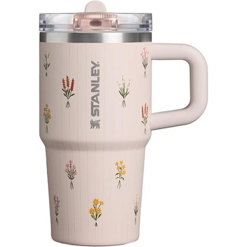 STANLEY The Quencher ProTour Flip Straw Tumbler 20 oz / 0.59 L Rose Quartz Bouquets