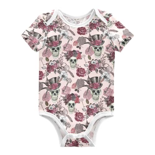Ollabaky Unisex Baby Bodysuits Short Sleeve Cotton Baby Clothes for Girls 0-24 Months