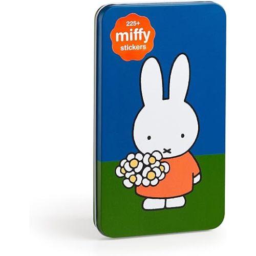 Galison Miffy Sticker Tin – 22 Pages of Miffy Stickers and 2 Pages of Puffy Miffy Stickers