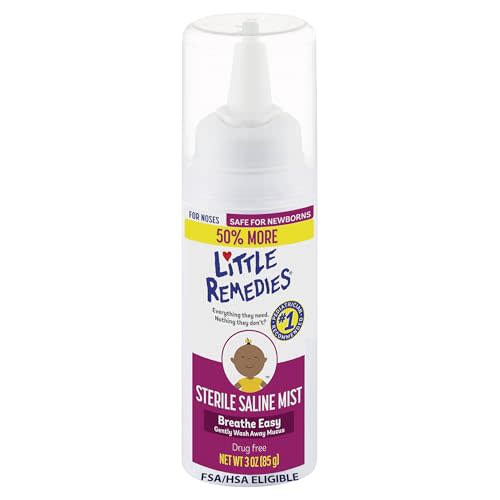 Little Remedies Sterile Saline Nasal Mist, Safe for Newborns, 3 oz