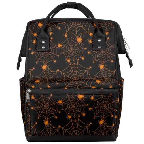 Halloween Theme Diaper Bag Backpack Multifunction Travel Back Pack Daypack Water-resistant Diaper Backpack with Stroller Strapes for Mom Dad New Parents Gifts