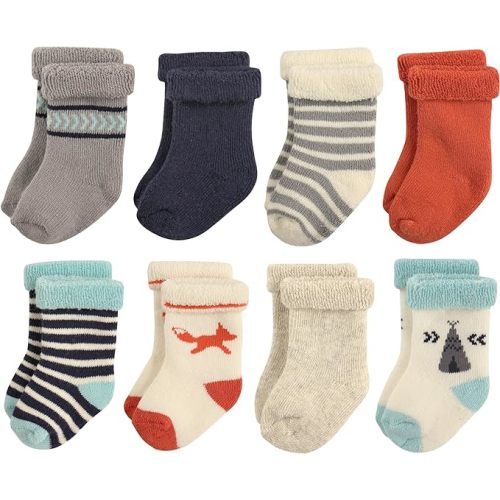 Hudson Baby Baby Girls' Cotton Rich Newborn and Terry Socks