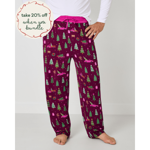 Cranberry Tree Traffic Men's Pajama Pants | Little Sleepies