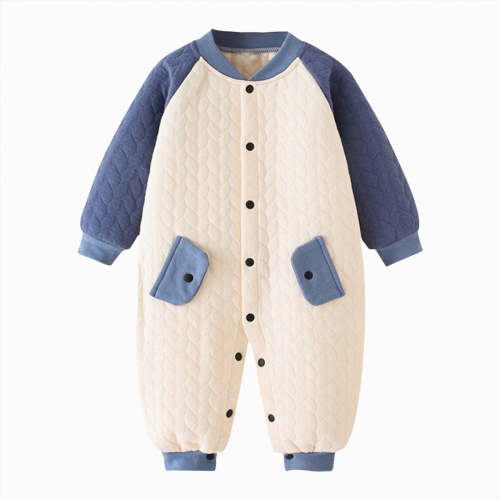 Kogui Baby Boy Clothes Newborn Newborn Baby Boy Girl Outfit Long Sleeve Romper Jumpsuit Fall Clothes 0 3 6 9 12 18 24 Months (Blue,3-6 Months)