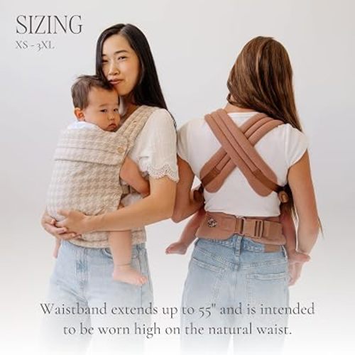 Mabē Monarch Ergonomic Baby Carrier – Premium Cotton Soft Structured Newborn to Toddler Carrier with Hip-Healthy Design, 3 Carry Positions (9-46 lbs), Lightweight & Breathable, (Lilac Skies)